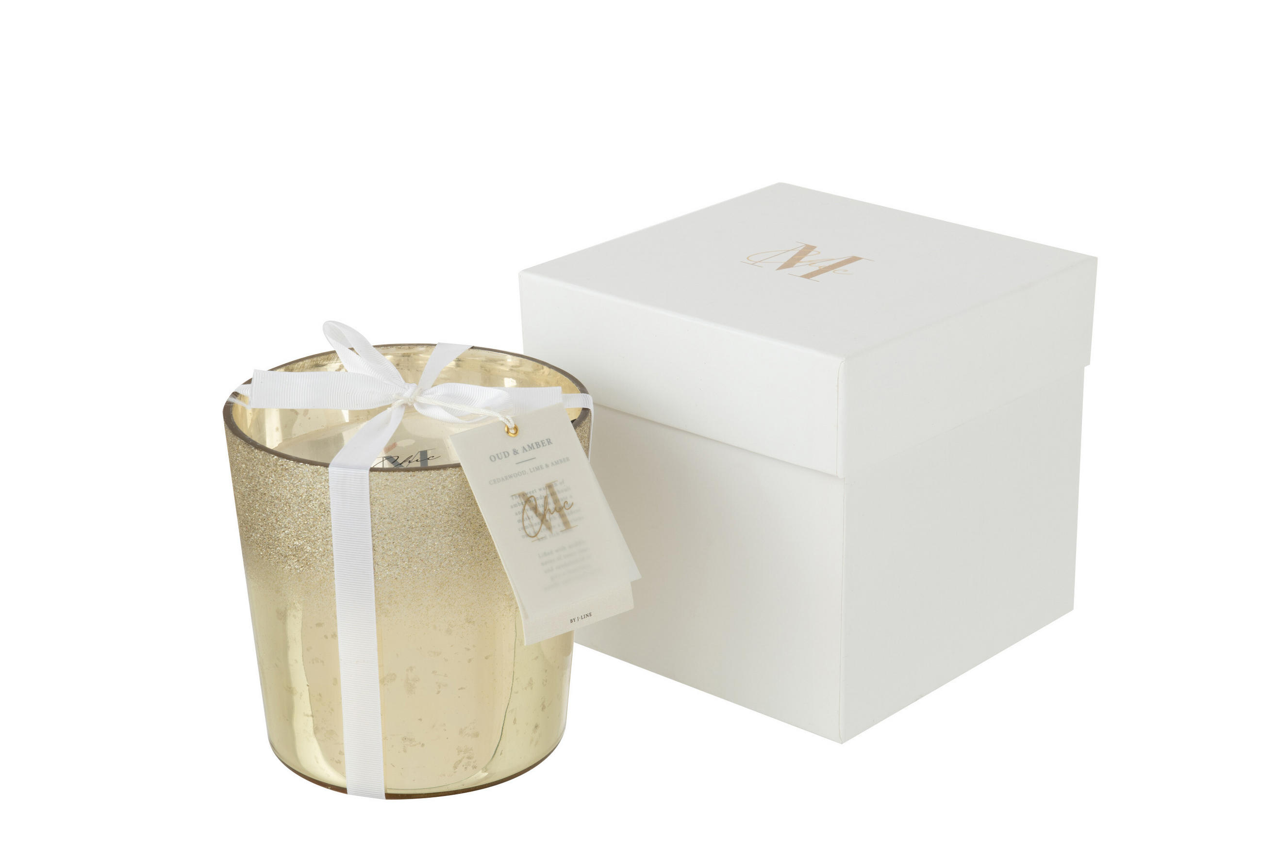 DUFTKERZE M-CHIC - Glas - Champagner - M - 80 Std. - Champagner, Glas (15.5/15.5cm) - J-Line