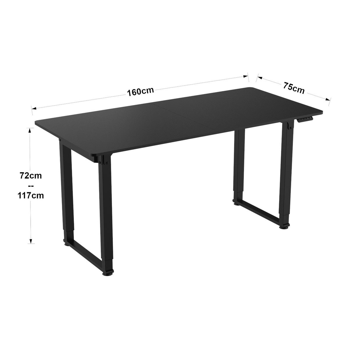 SCHREIBTISCH Kirkkonummi - Schwarz, Holzwerkstoff/Metall (160/75/72cm) - pro.tec