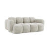 2-SITZER SOFA Chenille Stoff Beige - Hellbraun/Schwarz, Holzwerkstoff/Kunststoff (210/72/115cm) - Makamii