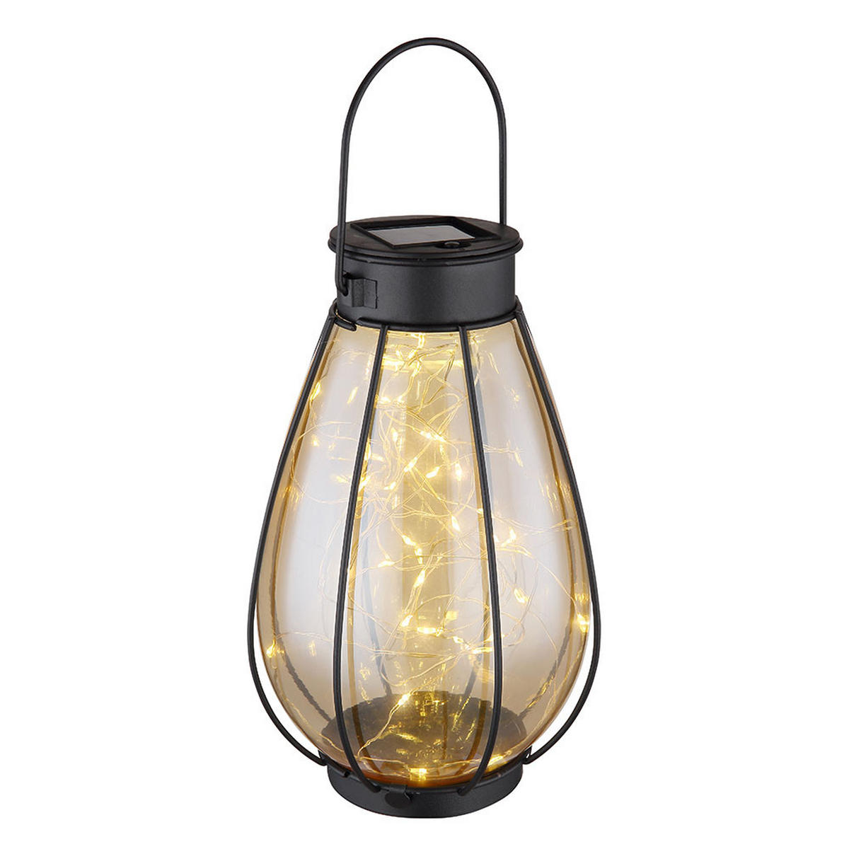 LED AUSSENLEUCHTE Metall Schwarz 2er Set - Schwarz, Glas (12/12/30cm) - Globo Lighting