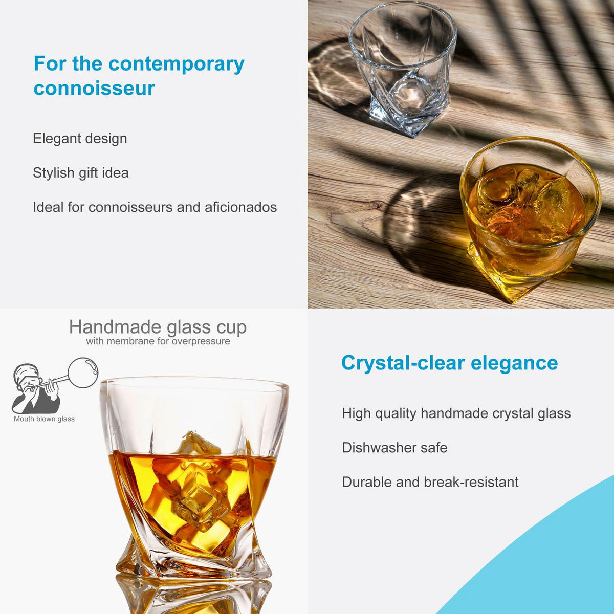 WHISKY GLAS Set (2-tlg.) - Transparent, Glas (0.3L) - Intirilife