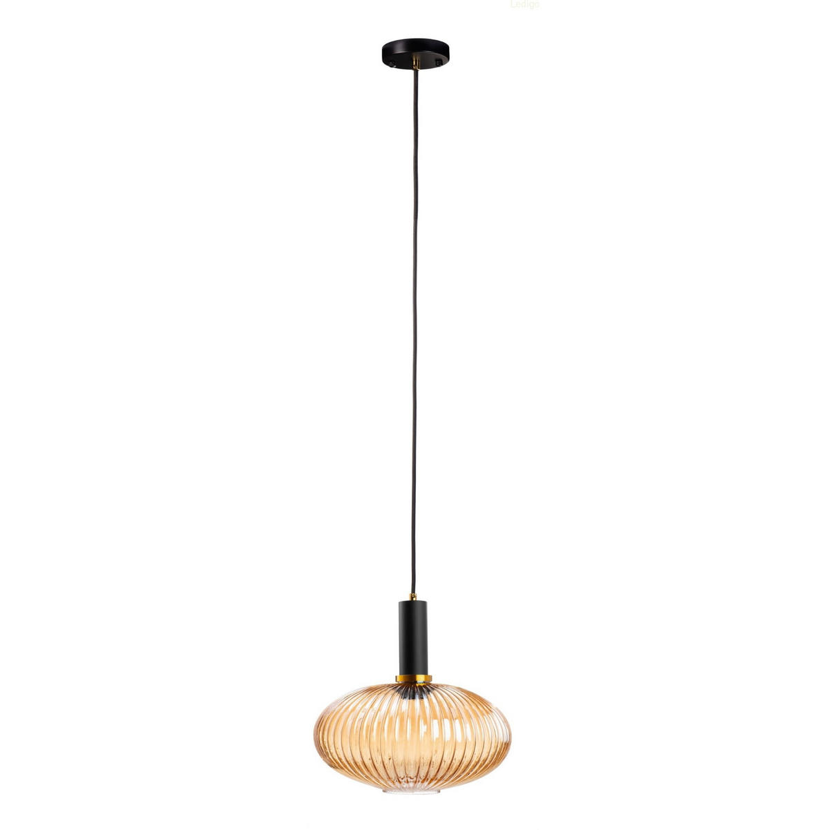 PENDELLEUCHTE Paris - Goldfarben/Bernsteinfarben, Glas/Metall (30/30/117cm) - kiki design
