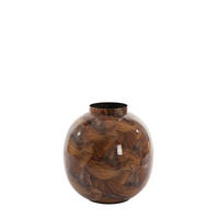 VASE Milos - Braun - 26/26/27 cm - Braun, Metall (27cm) - Light & Living
