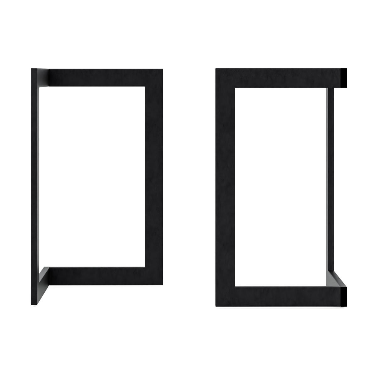 TISCHGESTELL-SET 2 TLG. Kaskinen - Schwarz, Metall (39.5/72/39cm) - [en.casa]