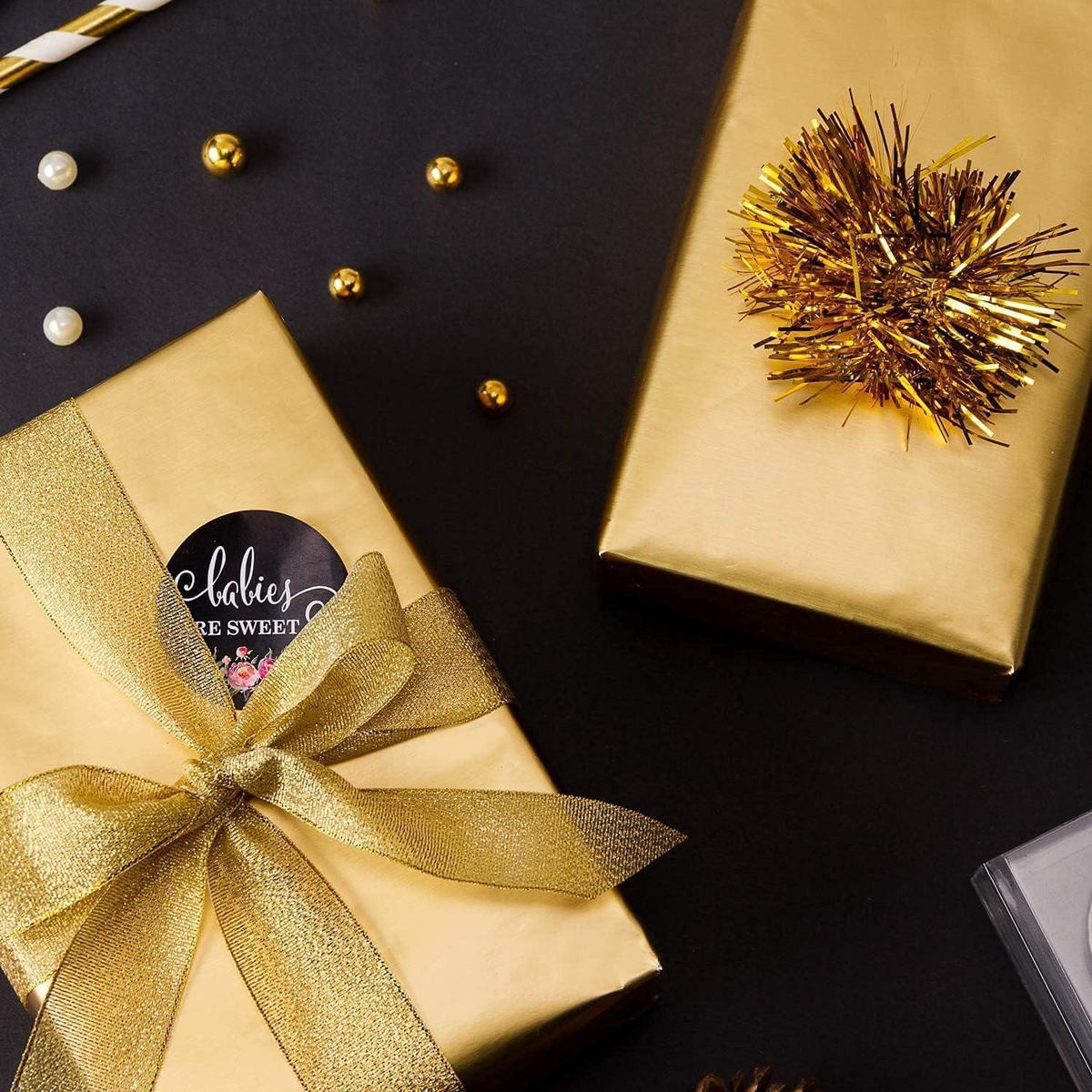 GESCHENKPAPIER Gold Matt 44 cm x 10 m - Goldfarben, Papier (4/44/4cm)