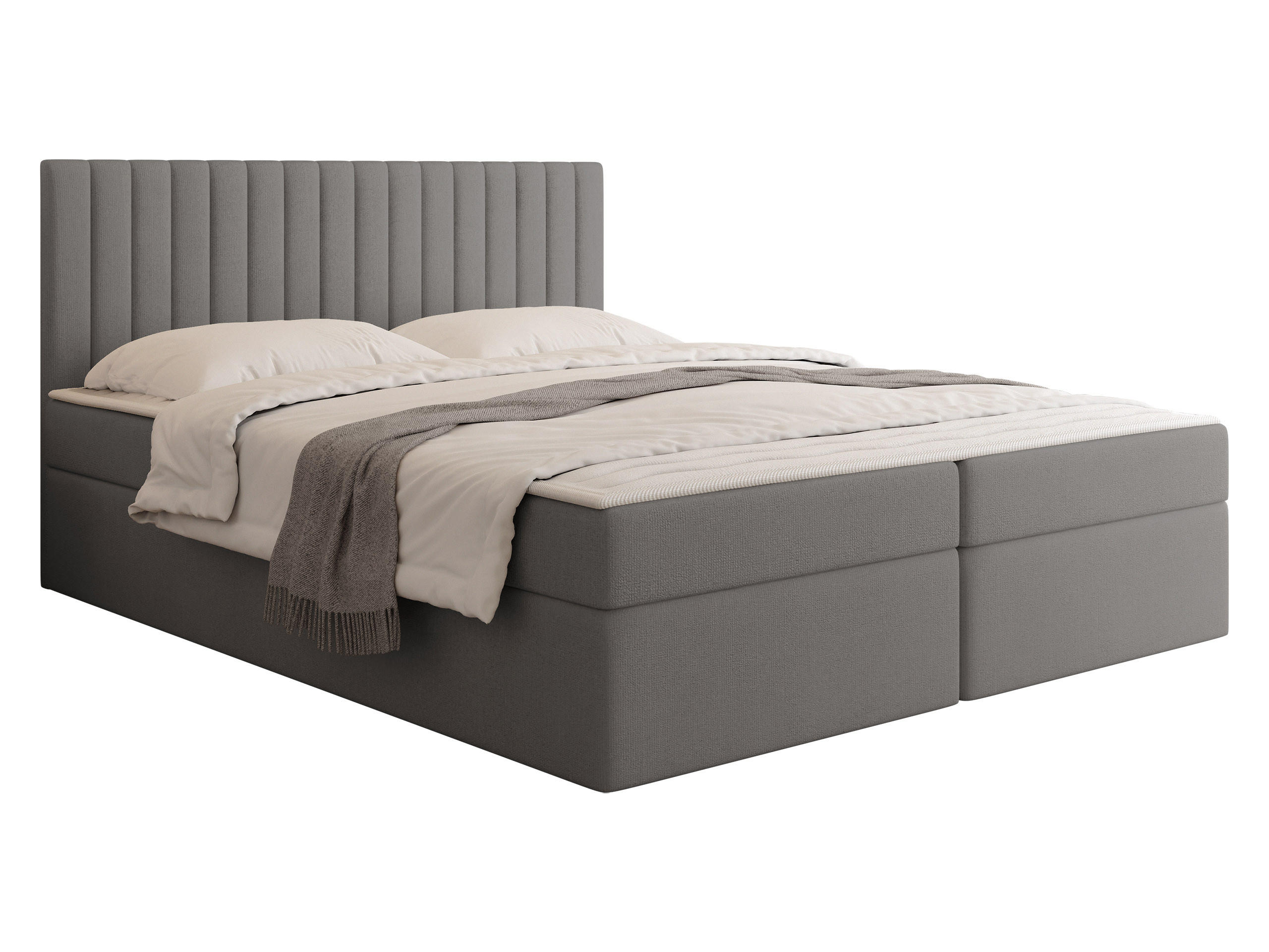 BOXBETT Tirulo - Schwarz/Grau, Holzwerkstoff/Kunststoff (140/200cm) - MIRJAN24