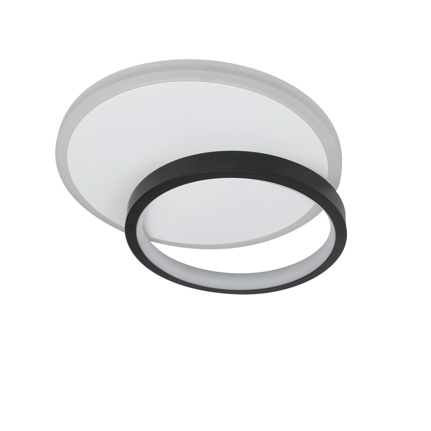LED-DECKENLEUCHTE Baldwin 25/25/5 cm - Schwarz/Weiß, Metall (25/25/6cm) - Nettlife