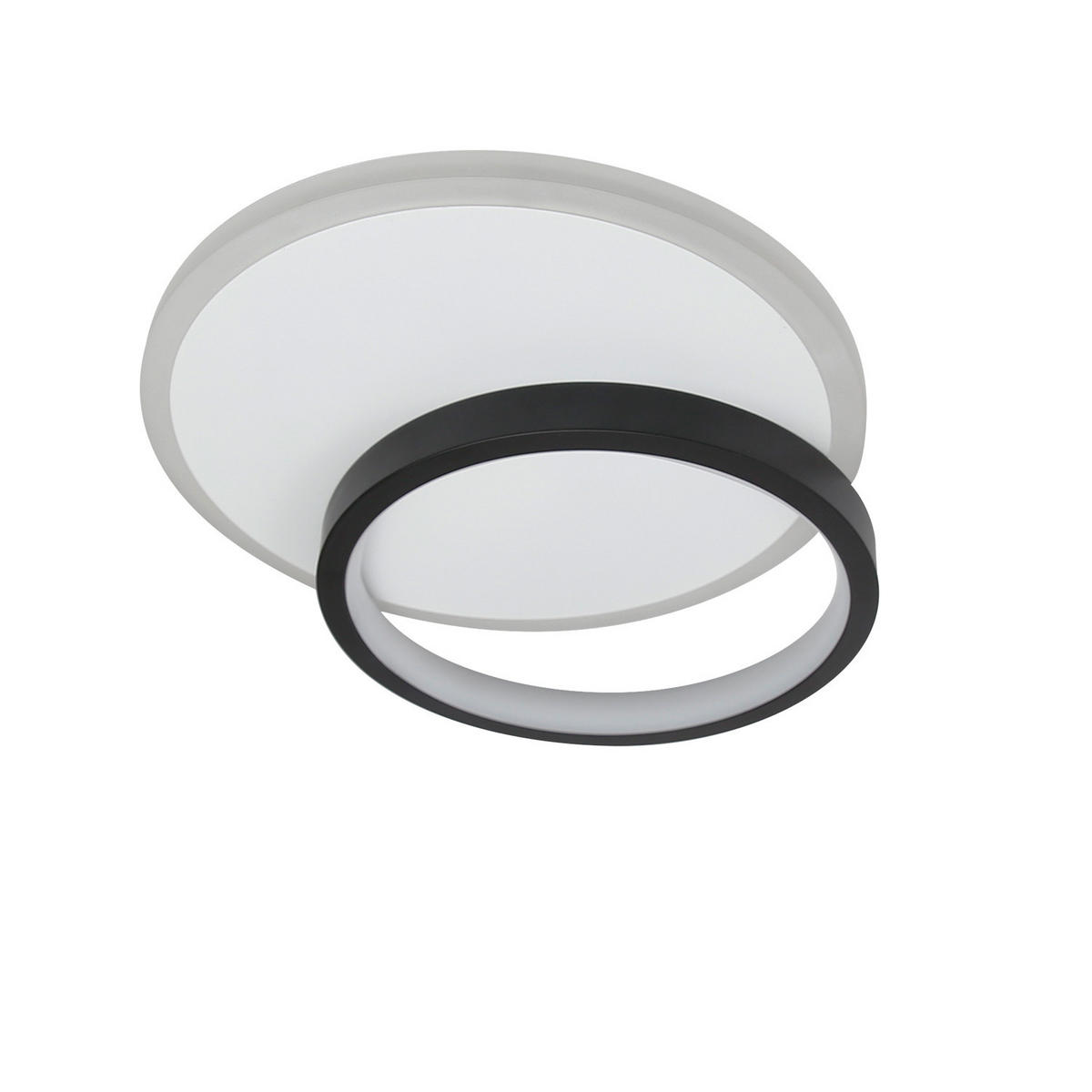 LED-DECKENLEUCHTE Baldwin 25/25/5 cm - Schwarz/Weiß, Metall (25/25/6cm) - Nettlife
