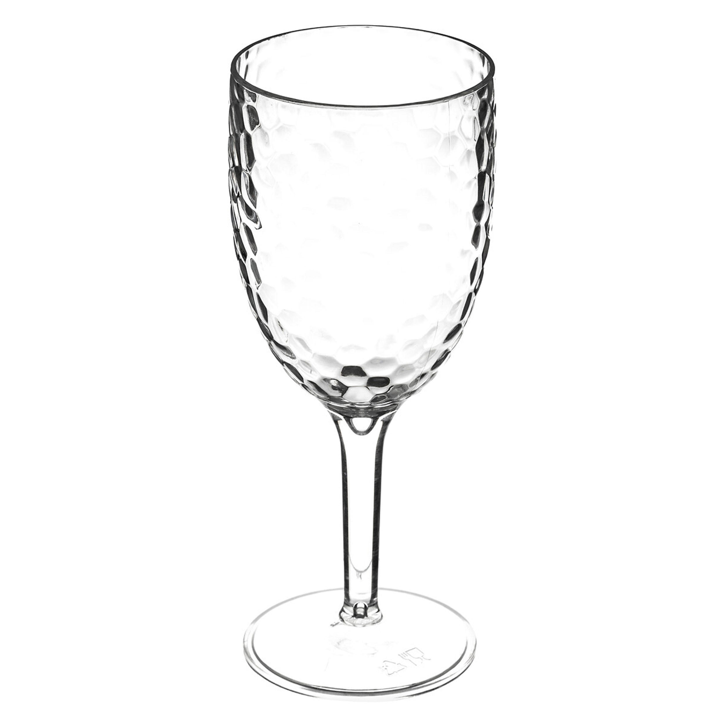 WEINGLAS Estiva in gehämmerter Optik, Kunststoff, Transparent, 350 ml - Transparent, Kunststoff (0.35L) - 5five Simply Smart