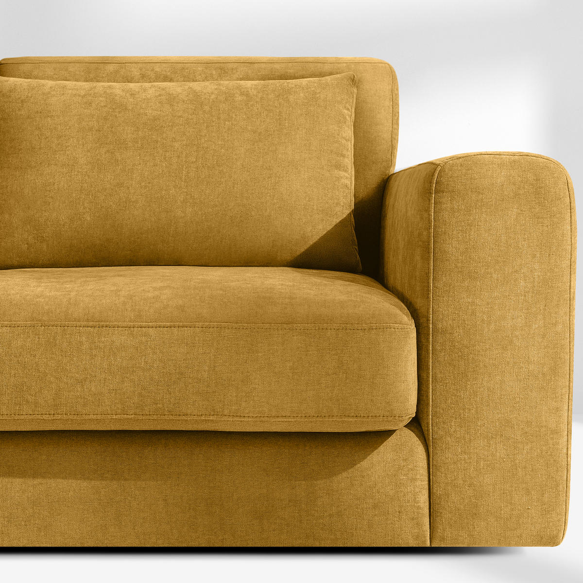 ECKSOFA links VERUS - Gelb, Holz/Holzwerkstoff (297/248cm) - KONSIMO®