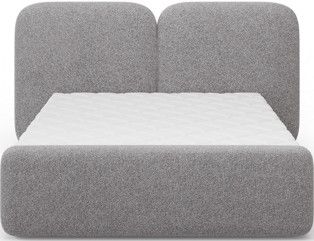 POLSTERBETT Ollival 180x200 cm mit Bettkasten und Metallrahmen – Modernes Designbett ohne Matratze - Grau, Kunststoff (180/200cm) - Wohnideebilder