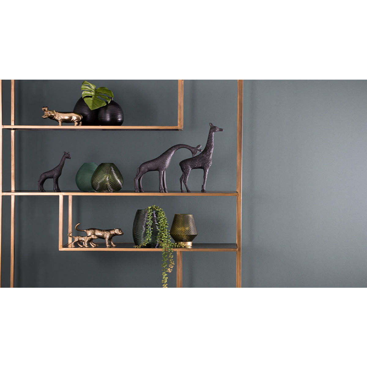ORNAMENT GIRAFFE 18x7,5x37 cm, Metall, Schwarz - Schwarz, Metall (7.5/37/18cm) - Light & Living