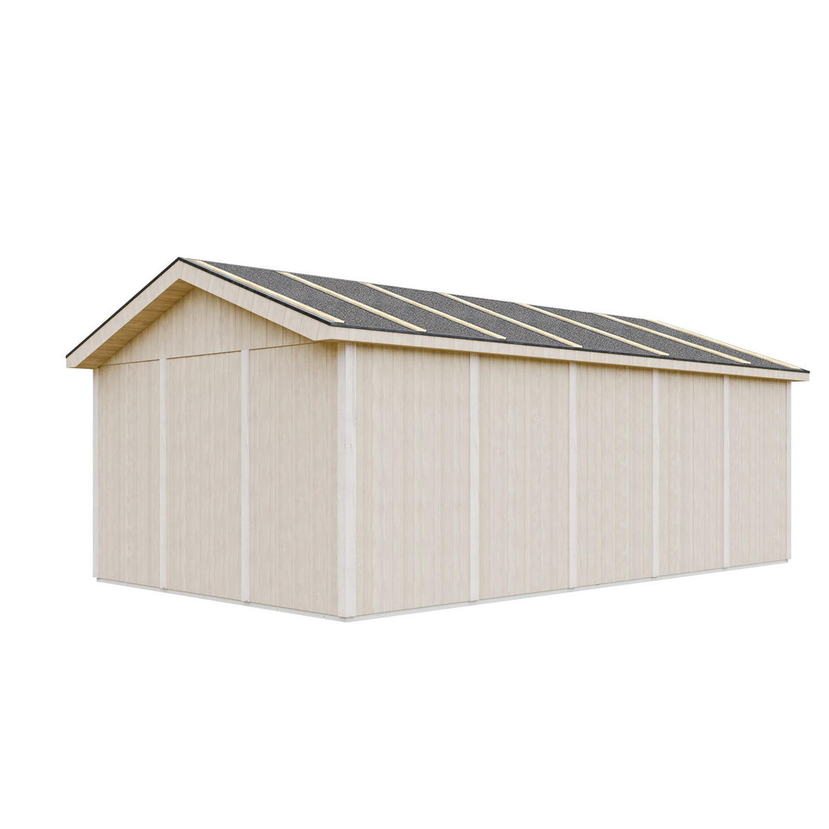 GARAGE 21 m²- L378xB648 cm - Konstruktion aus LP Smartside-Panels - Gartenhaus Timbela M992B - Beige, Holzwerkstoff (354/269/604cm) - Timbela