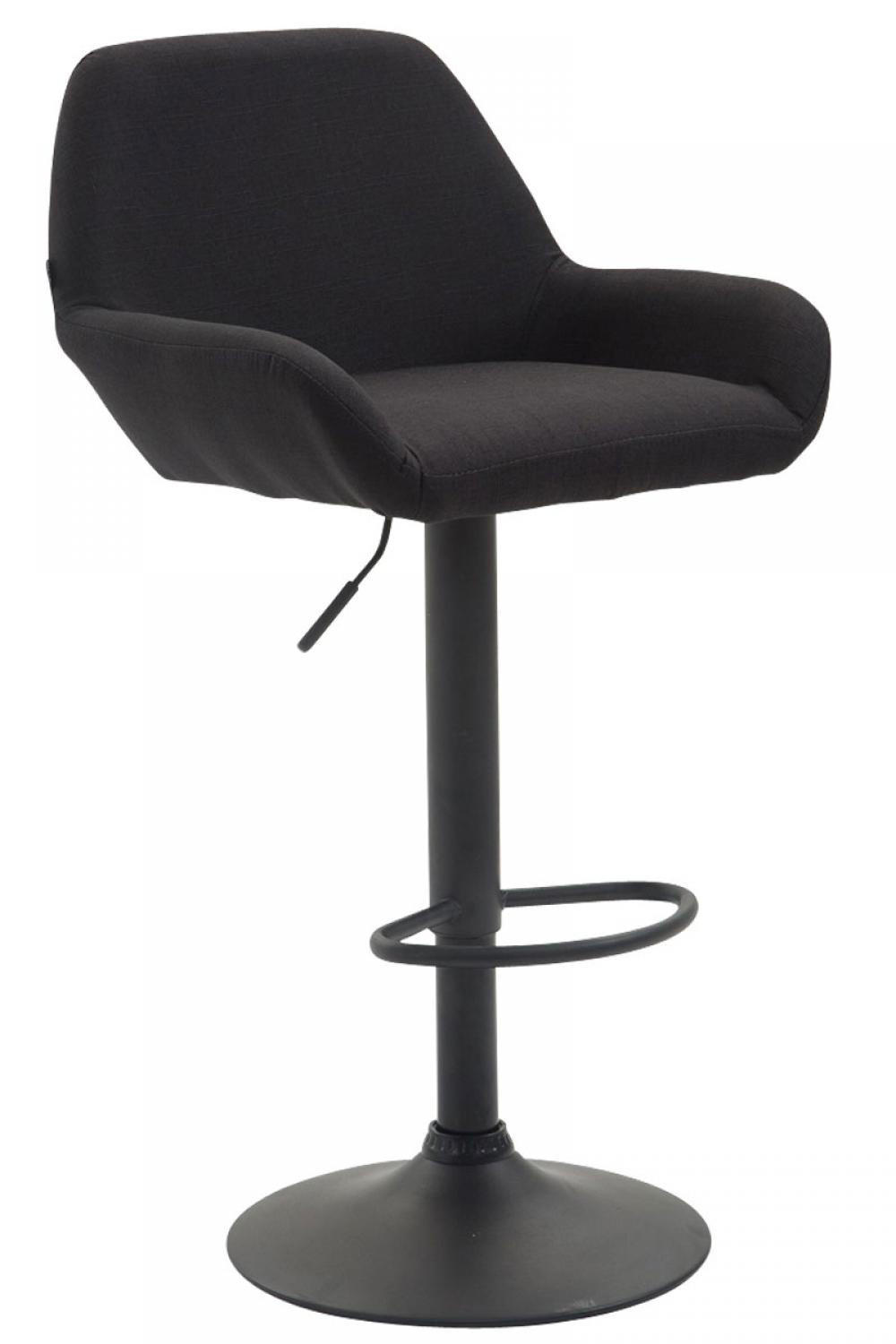 BARHOCKER Stoff schwarz - Schwarz, Textil/Metall (51/89/52cm) - CLP