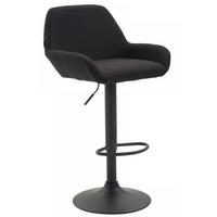 BARHOCKER Stoff schwarz - Schwarz, Textil/Metall (51/89/52cm) - CLP