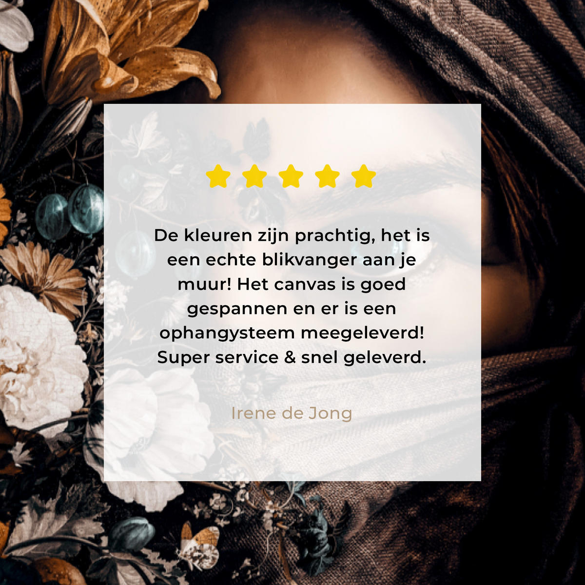 LEINWANDBILD Frau - Luxus - Blumen - Schmetterling - Porträt Wanddeko 40x60 cm - Schwarz, Textil (40/60cm) - MuchoWow