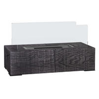 ETHANOL Kamin, Tischkamin, 1000BTU Tischfeuer, 0,15L Bio-Ethanol Kamin, Grau - Grau, Metall (16/18/33cm) - HOMCOM