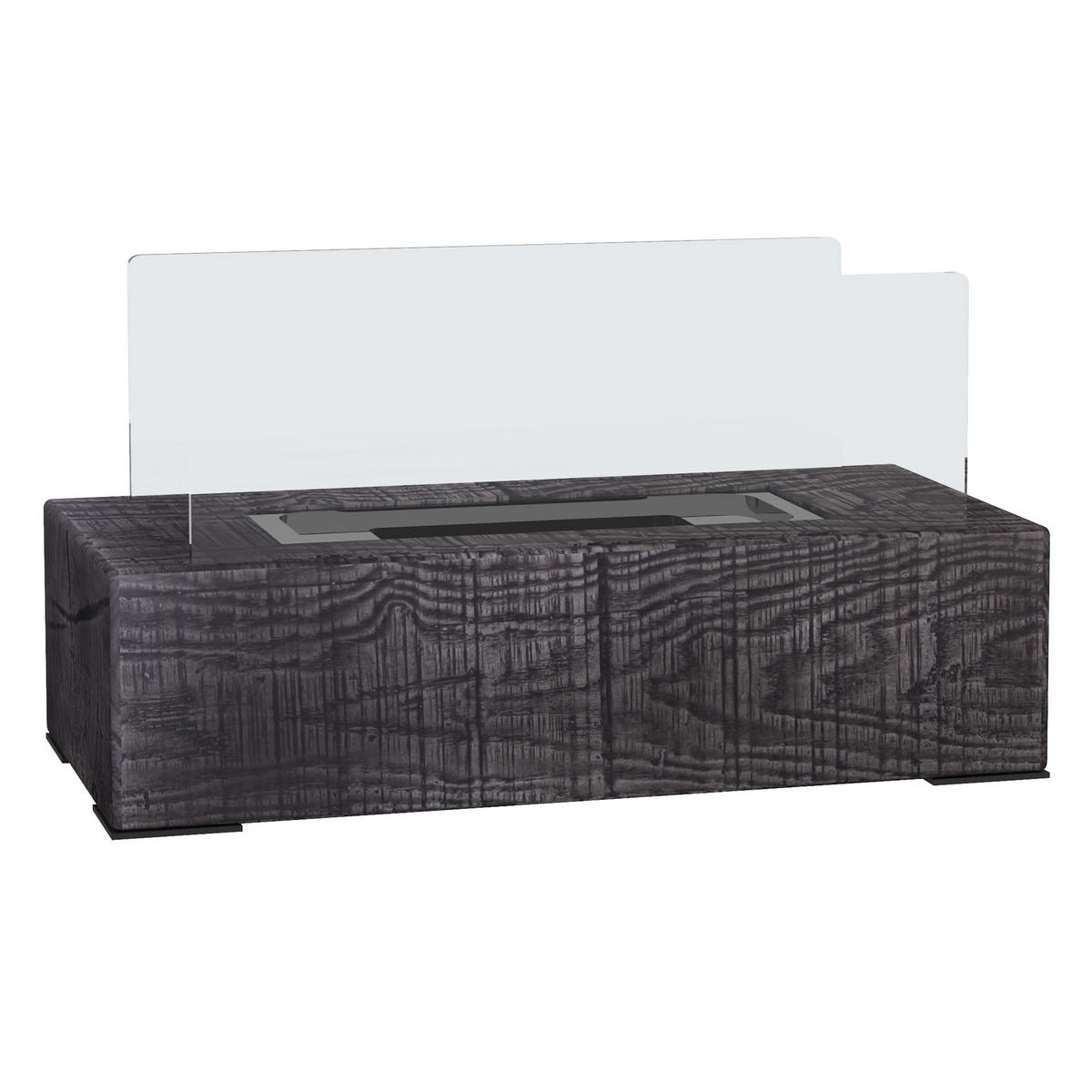 ETHANOL Kamin, Tischkamin, 1000BTU Tischfeuer, 0,15L Bio-Ethanol Kamin, Grau - Grau, Metall (16/18/33cm) - HOMCOM