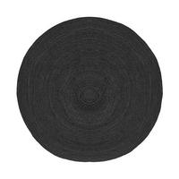 TEPPICH Jute Schwarz 180/180/0,5 cm - Schwarz, Textil (180/180cm) - LABEL51