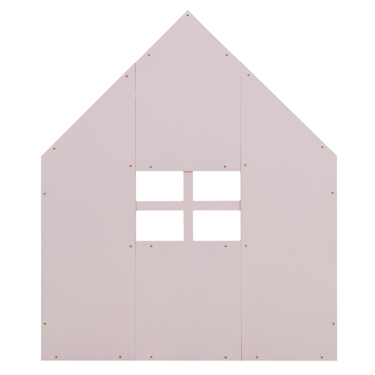 KINDERBETT 90x200cm Rosa Flachbett Hausleiste - Pink, Holz (90/200cm) - FLIEKS