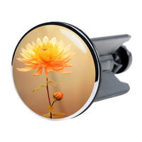 WASCHBECKENSTÖPSEL Mum - Gelb/Orange, Kunststoff/Metall (4/7/7cm) - Sanilo