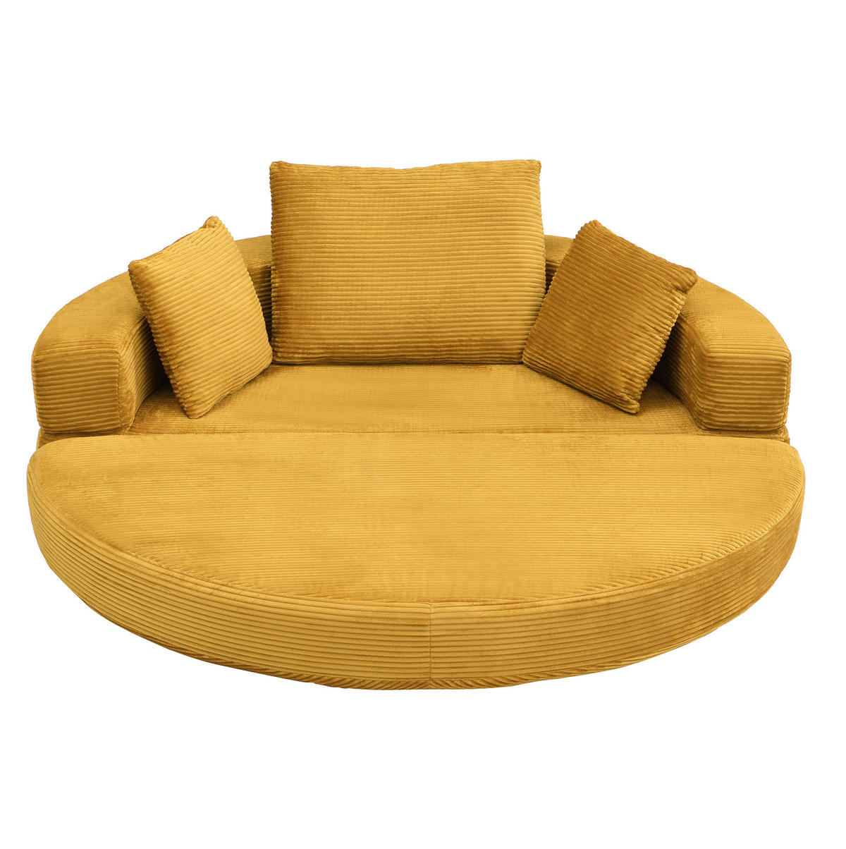 SCHLAFSOFA 173/176/40 cm aus Schaumstoff mit 2-in-1-Funktion Gelb - Gelb, Kunststoff (176/40/173cm) - Modenvie