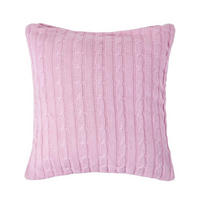 KISSENHÜLLE Zopfmuster 45/45 cm - Rosa, Textil (45/45cm) - Homescapes