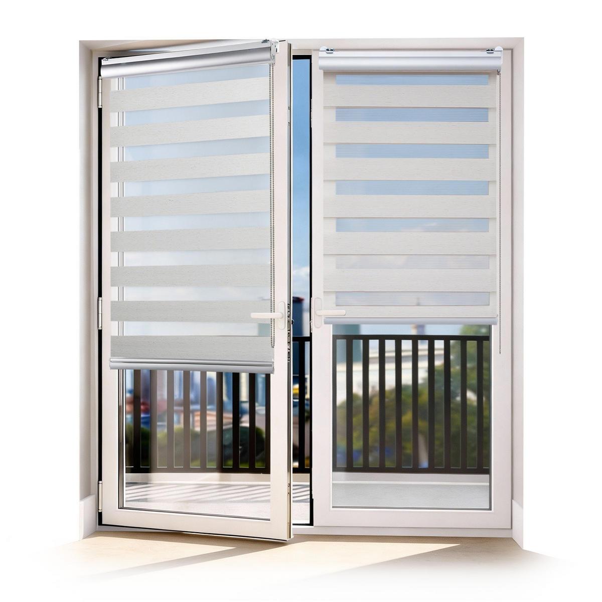 TAG-UND-NACHT-ROLLO Plus Easyfix Leinen 60x250 - Beige, Kunststoff (60/250/1cm) - STORESDECO