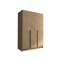 KLEIDERSCHRANK Calia I - Eichefarben/Schwarz, Holzwerkstoff/Metall (150/215/58cm) - MIRJAN24