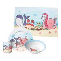 KINDERGESCHIRR MIT PLATZSET Unterwasserwelt bunt - Multicolor, Keramik (1/1/1cm) - Ritzenhoff Breker