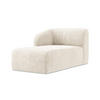 SOFAELEMENT Links Chenille Stoff Beige - Creme/Schwarz, Holzwerkstoff/Kunststoff (91/75/166cm) - Makamii