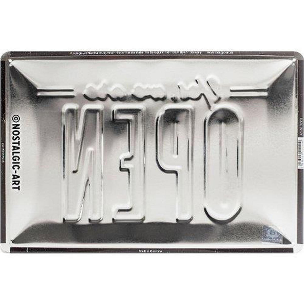 BLECHSCHILD 20/30 cm Achtung Yes, we are Open - Multicolor, Metall (30/20/0.2cm) - Nostalgic-Art