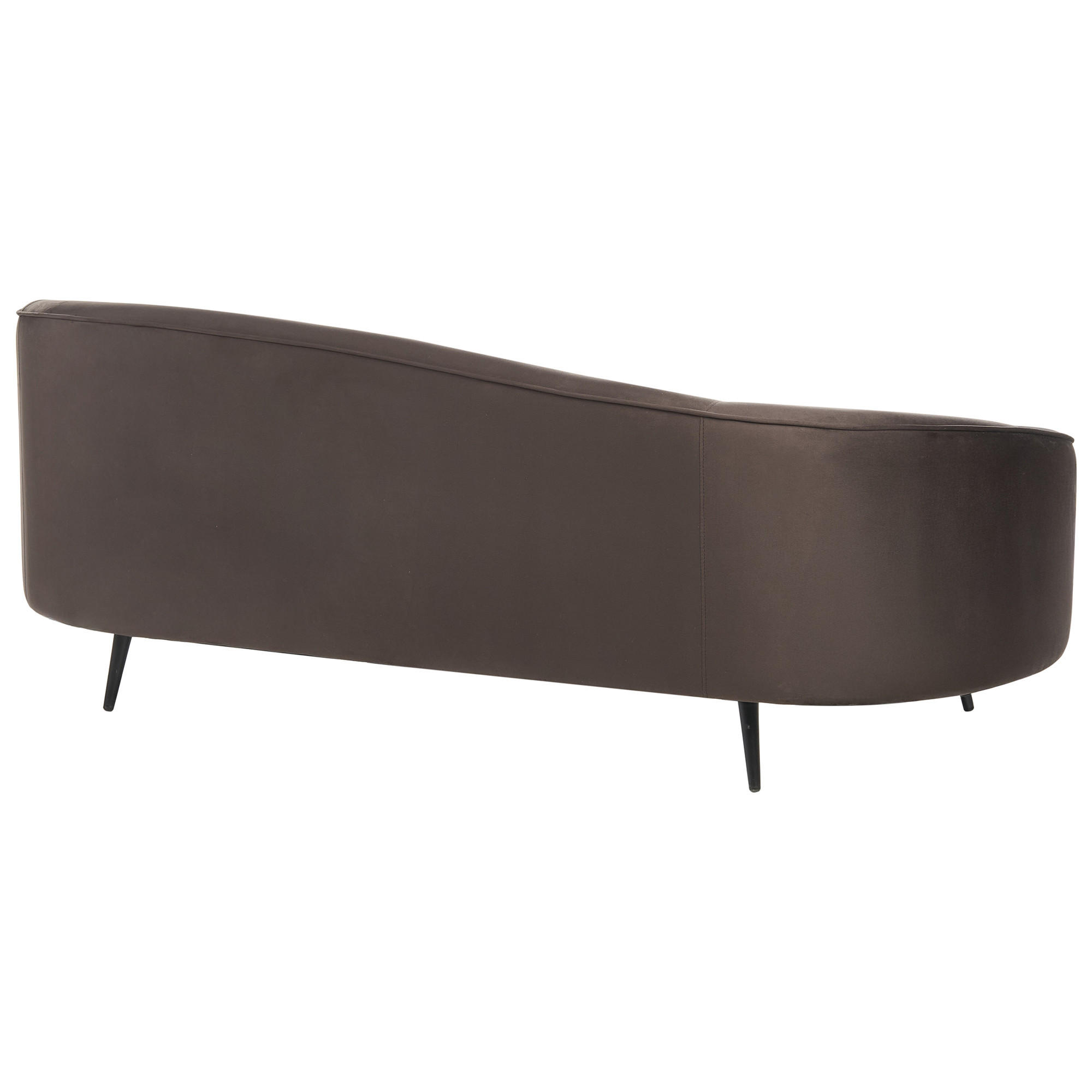 Beliani 2-Sitzer-Sofa Dunkelbraun, Braun, Schwarz 183x75x85 cm