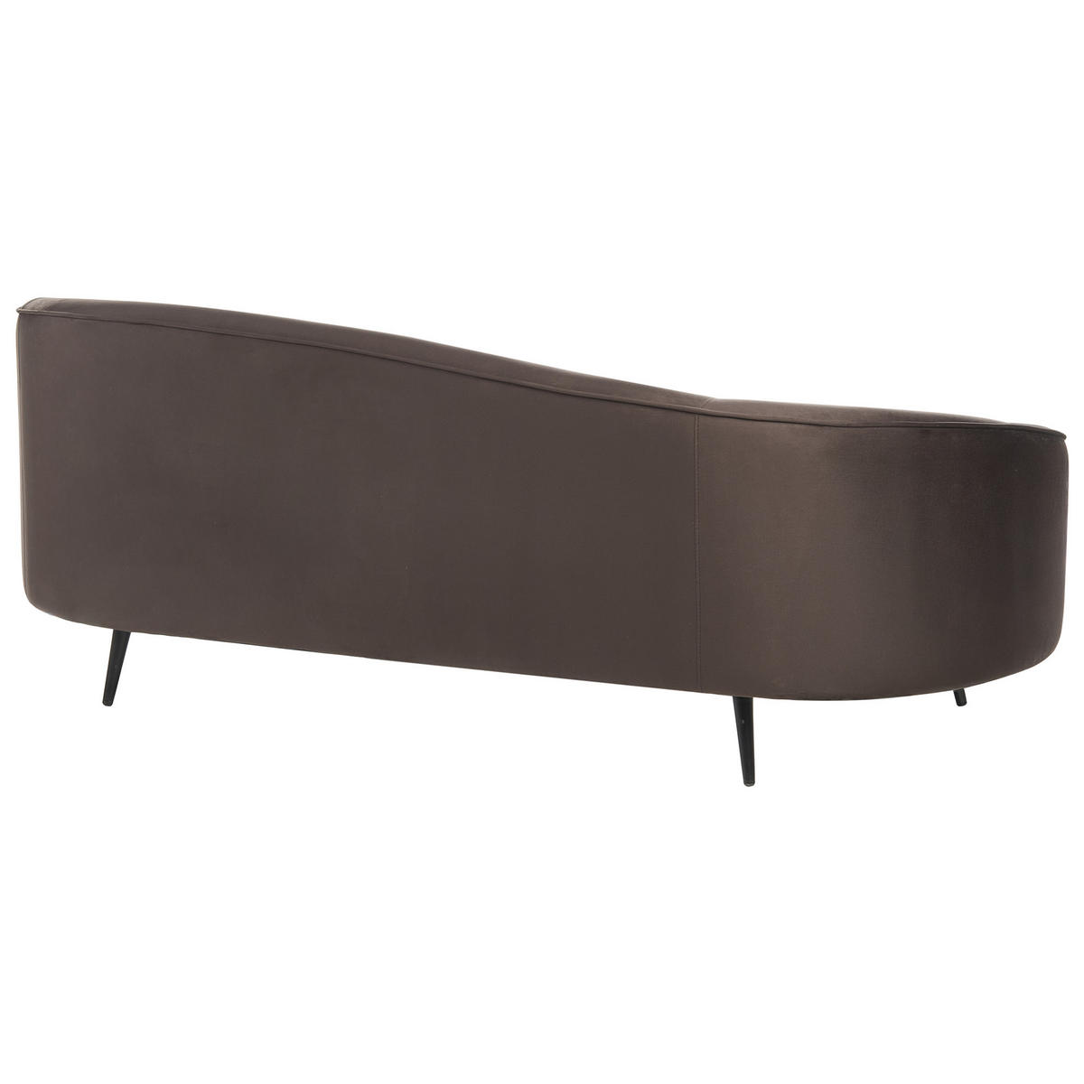 POHOVKA 2-místná Sametová látka Tmavě hnědá Savar - tmavě hnědá/černá, textil (183/75/85cm) - Beliani
