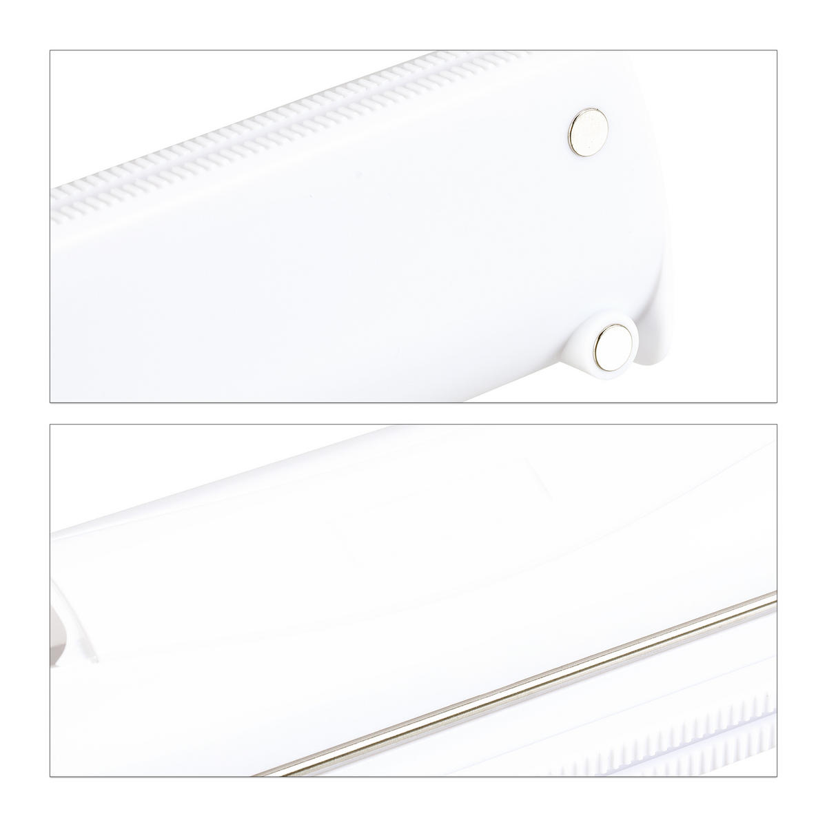 2XFOLIENSCHNEIDER - Weiß, Kunststoff/Metall (37/5/8cm) - Relaxdays