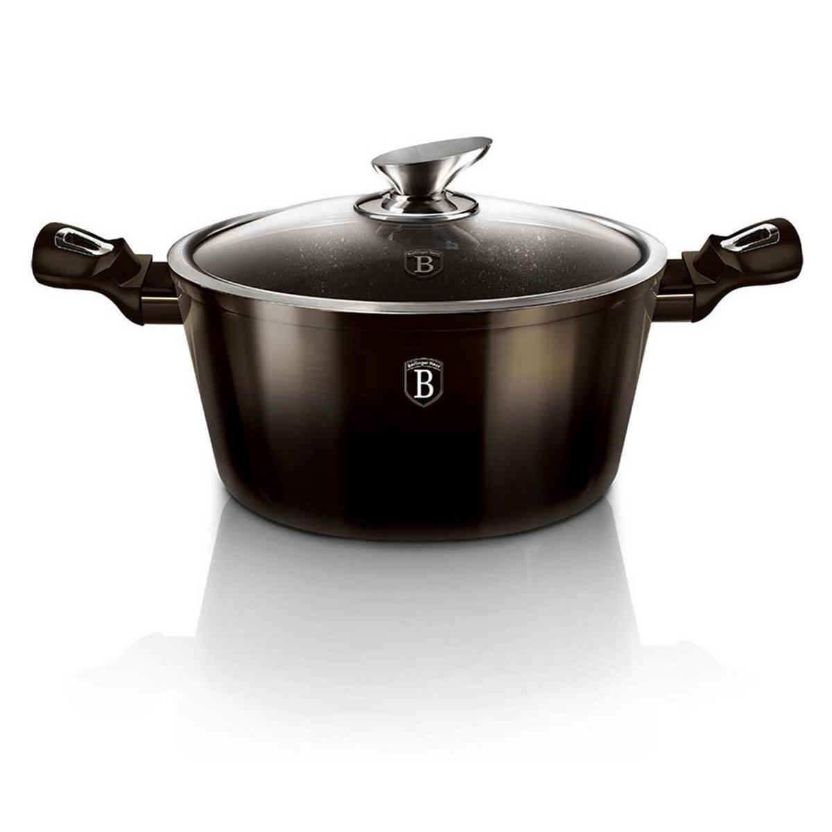 TOPF Schwarz 28/28/12.4 cm BH6606 - Schwarz, Metall (28cm) - Berlinger Haus