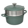 DAMPFGARBEHÄLTER Healthy Ø 24 cm 4-teilig - Grün, Metall (25.2cm) - 5five Simply Smart