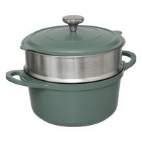 DAMPFGARBEHÄLTER Healthy Ø 24 cm 4-teilig - Grün, Metall (25.2cm) - 5five Simply Smart