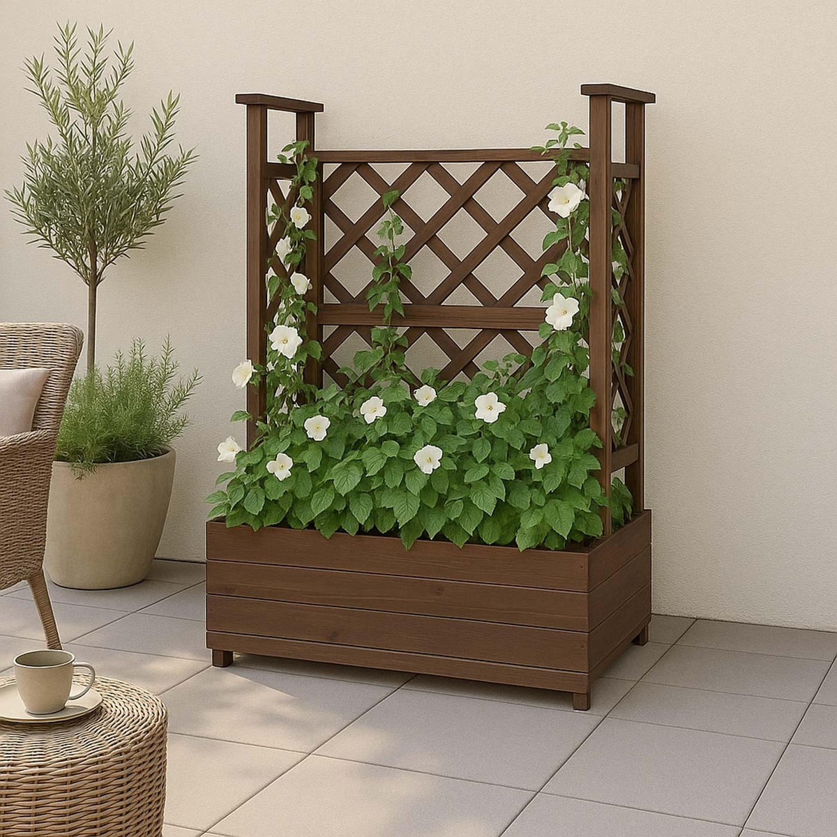 HOCHBEET Dunkelbraun - Dunkelbraun, Holz (85/114/44cm) - MCW