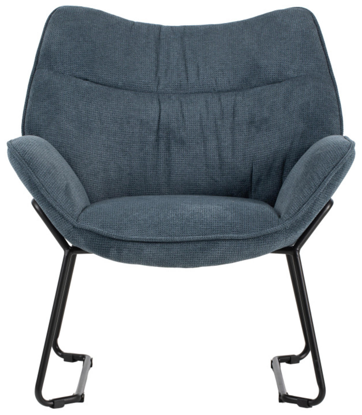 SESSEL Aliano blau - Blau/Schwarz, Textil/Metall (73/76/67cm) - Mr. Deko