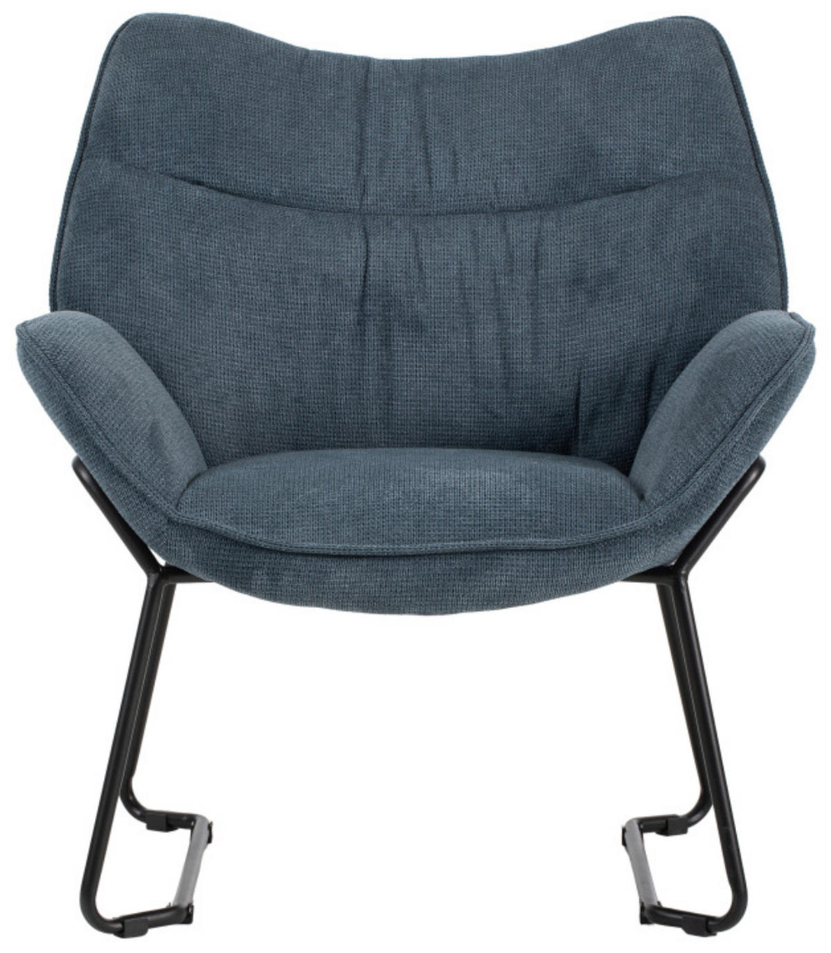 SESSEL Aliano blau - Blau/Schwarz, Textil/Metall (73/76/67cm) - Mr. Deko