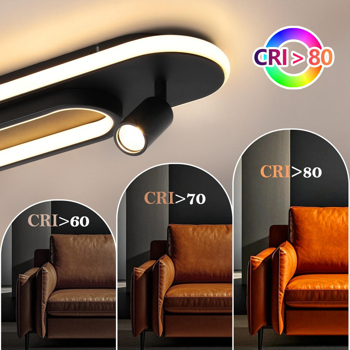 LED-DECKENSTRAHLER Dickerson 60/13/15.5cm - Schwarz, Metall (60/13/15.5cm) - Nettlife