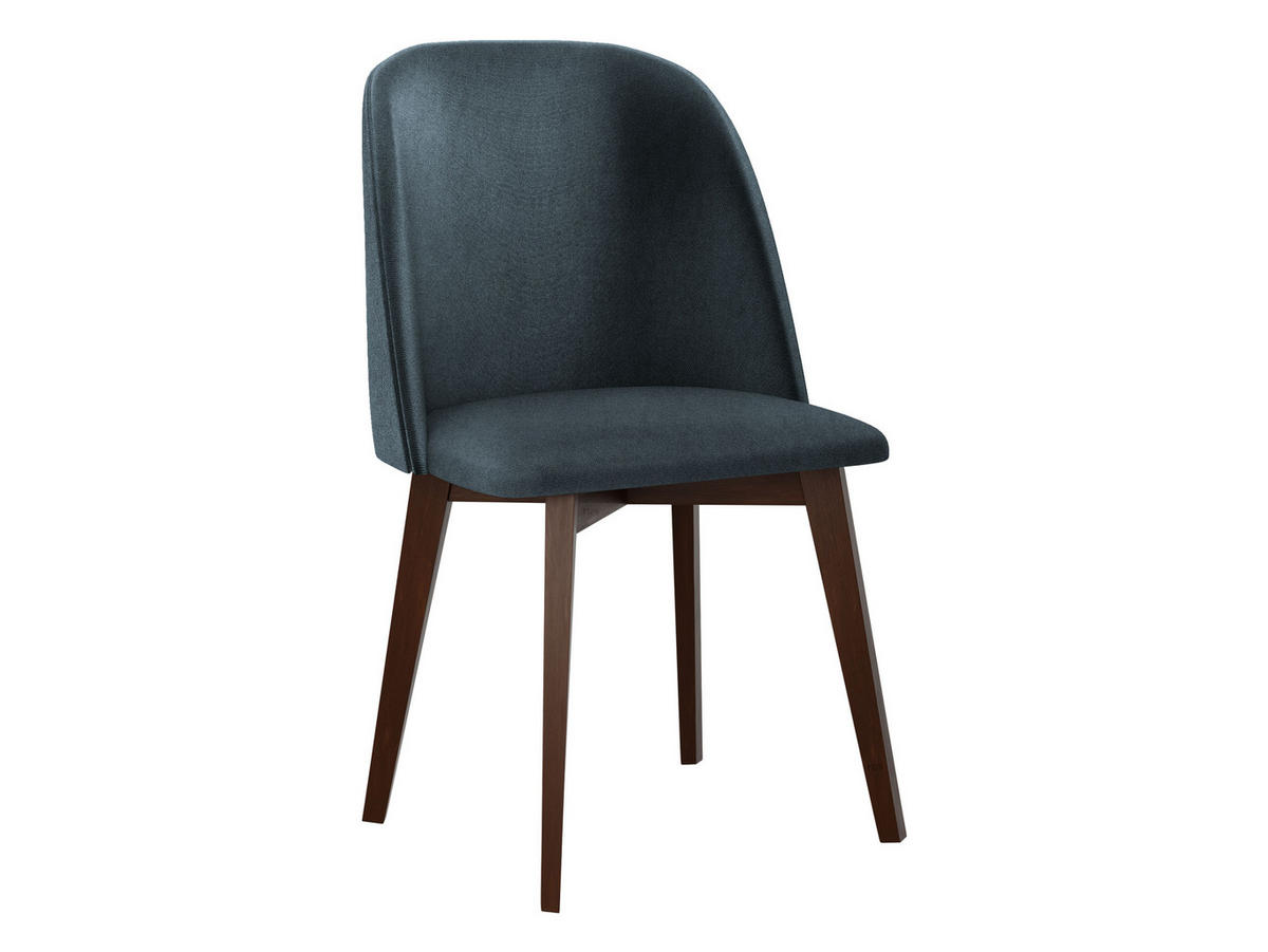 STUHL Monti 3, Holzfarbe: Nuss - Walnussfarben/Blaugrau, Holz (48/83/55cm) - MIRJAN24