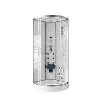 DAMPFDUSCHE WHITE PEARL - Weiß, 90 x 90 cm - Weiß, Glas (90cm) - Home Deluxe