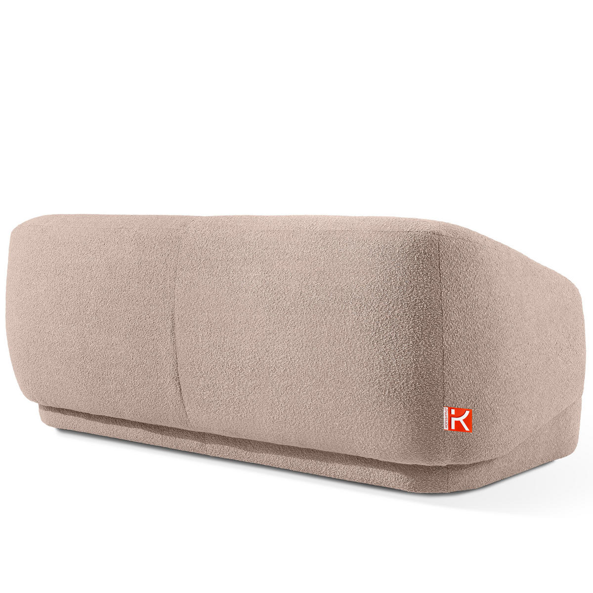 EINZELSOFA VIRA, Rosa, Bouclé - Pink/Schwarz, Holz/Holzwerkstoff (210/84/100cm) - KONSIMO®