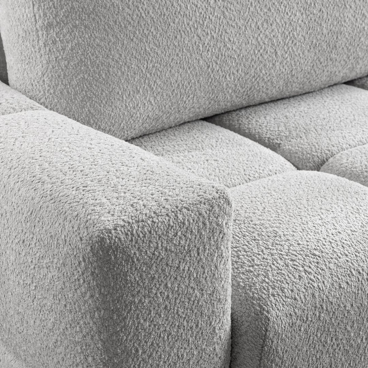 ECKSOFA L Graphit LORIN - Graphitfarben, Textil (255/165cm) - Compleo24