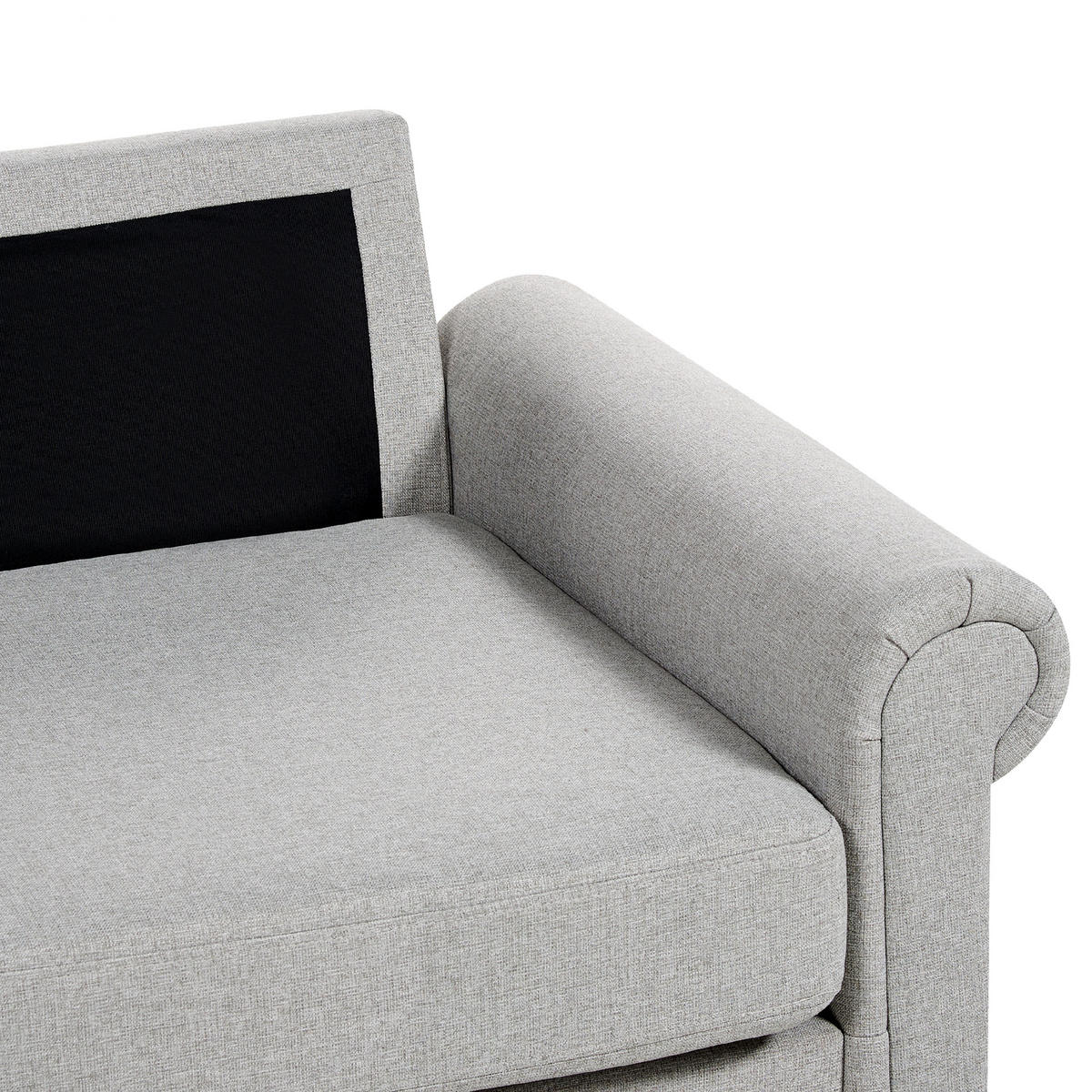 2-SITZER-SOFA hellgrau Ginnerup - Dunkelbraun/Grau, Textil (154/84/76cm) - Beliani