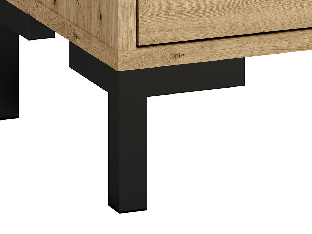 SCHUHSCHRANK Nevio Artisan Eiche 55 / 34 / 94cm - Eiche Artisan/Braun, Holz/Holzwerkstoff (55/94/34cm) - Feldmann-Wohnen