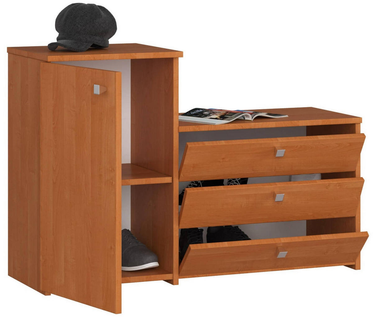 SKŘÍŇ NA BOTY v barvě olše 68/98,4/33 - barva olše, kompozitní dřevo (98.4/68/33cm) - RAUMHIRSCH FURNITURE