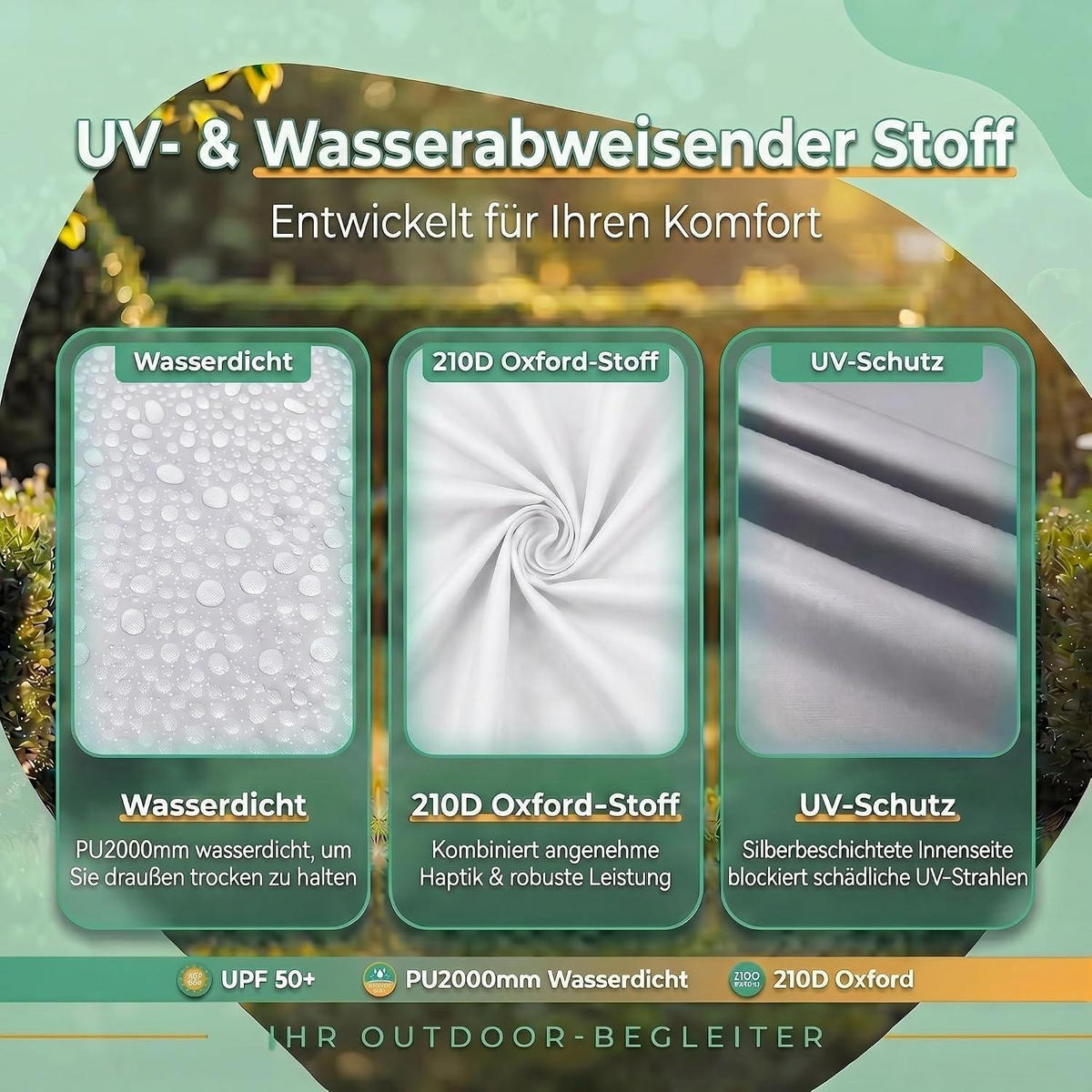 FALTPAVILLON 3x6m weiß mit 6 Seitenteilen und UV-Schutz 50+ - Weiß, Textil (300/270/600cm)